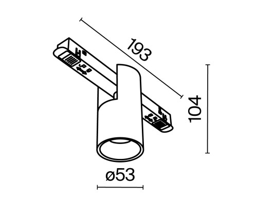 Трековый светильник Technical TR122-2-7W3K-B