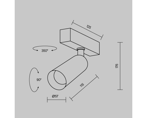 Трековый светильник Technical TR103-4-12WTW-M-B