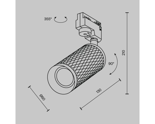 Трековый светильник Technical TR011-1-GU10-B
