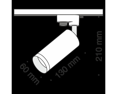 Трековый светильник Technical TR004-1-GU10-RG