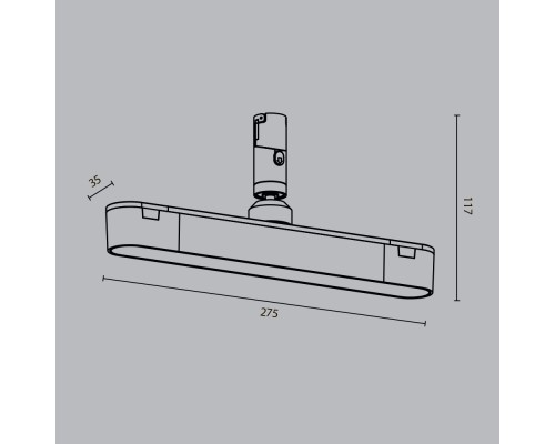 Трековый светильник Technical TR202-1-10W3K-B