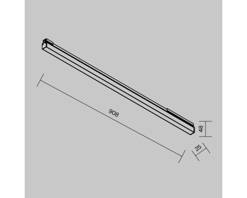 Уличный трековый светильник Outdoor O-TR02-1-S-24WB3K