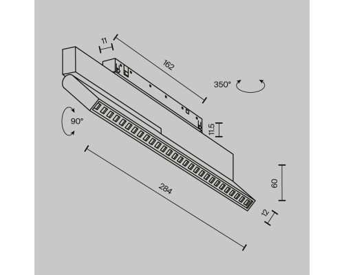 Трековый светильник Technical TR242-2-12W3K-B