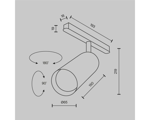 Трековый светильник Technical TR032-2-20W2.7K-M-B