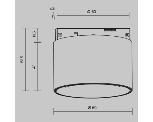 Трековый светильник Technical TR188-1-5W4K-M-BBS