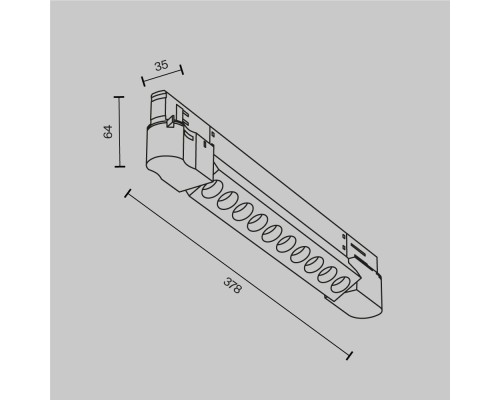 Трековый светильник Technical TR195-3-10W2.7K-M-B