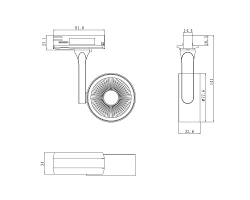 Трековый светильник Technical TR024-1-10W3K