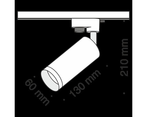Трековый светильник Technical TR004-1-GU10-GF