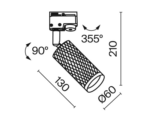 Трековый светильник Technical TR011-1-GU10-G