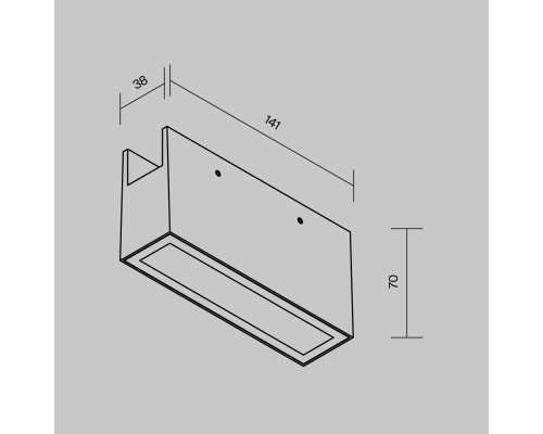 Уличный трековый светильник Outdoor O-TR01-2-S-10WW3K