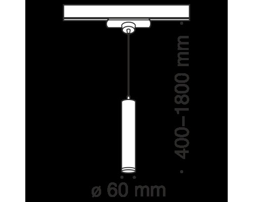 Трековый светильник Technical TR008-1-GU10-W