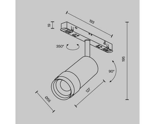 Трековый светильник Technical TR211-1-12W2.7K-Z-B