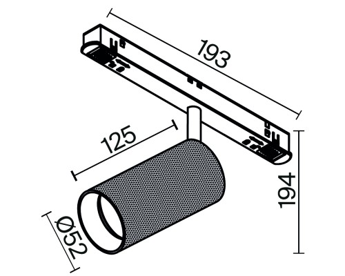 Трековый светильник Technical TR097-2-12W4K-M-BMG