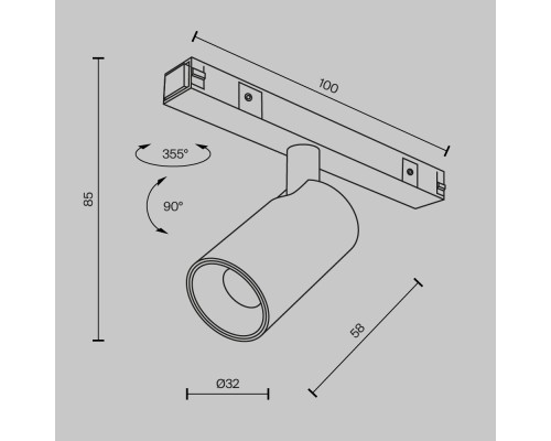 Трековый светильник Technical TR176-1-5WTW-M-B