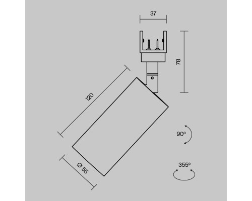 Уличный трековый светильник Outdoor O-TR01-1-S-16WB3K