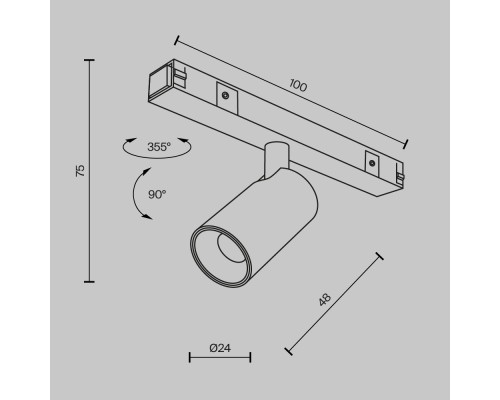 Трековый светильник Technical TR176-1-3WTW-M-B