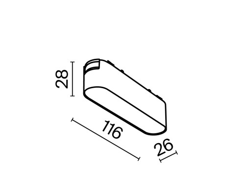 Трековый светильник Technical TR080-1-6W3K-W