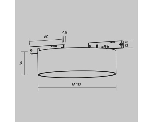 Трековый светильник Technical TR189-1-12W3K-BW