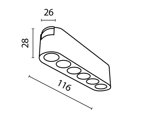 Трековый светильник Technical TR082-1-6W4K-M-W