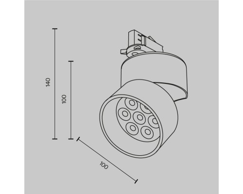 Трековый светильник Technical TR199-3-15W2.7K-M-W