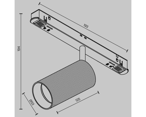 Трековый светильник Technical TR097-2-12W4K-M-BB