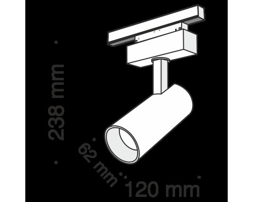 Трековый светильник Technical TR019-2-15W3K-B