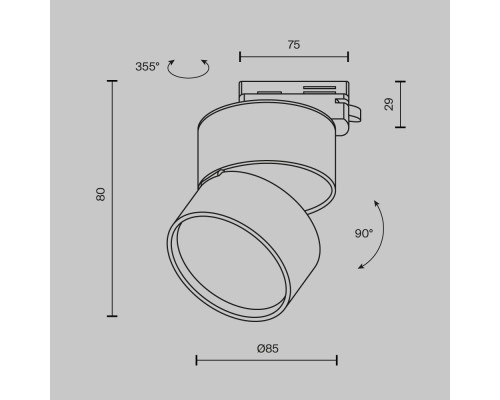 Трековый светильник Technical TR007-1-12W3K-B-1