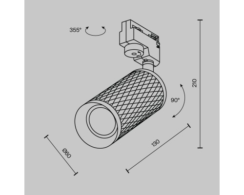 Трековый светильник Technical TR011-1-GU10-G