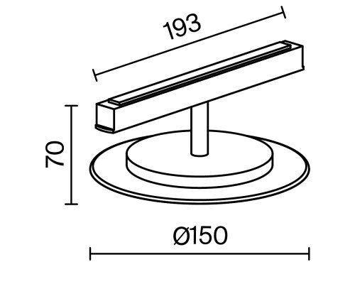 Трековый светильник Technical TR107-2-5W3K-B