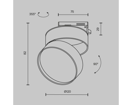 Трековый светильник Technical TR007-1-18W3K-B4K