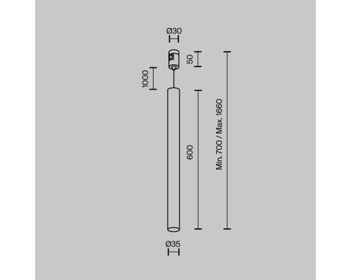 Трековый светильник Technical TR156-1-5W4K-PT