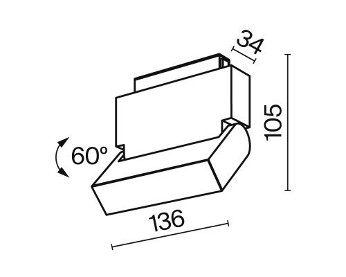 Трековый светильник Technical TR013-2-10W4K-B
