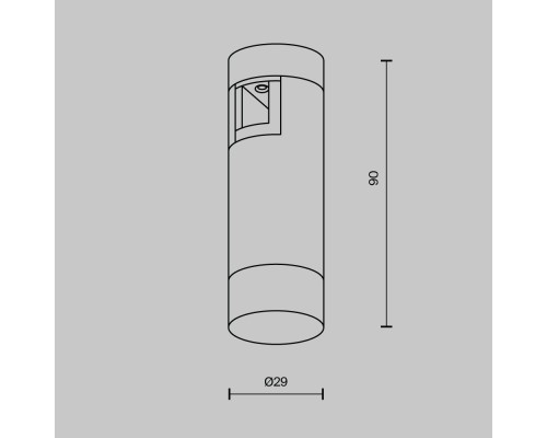 Трековый светильник Technical TR145-1-3W4K-W-BS