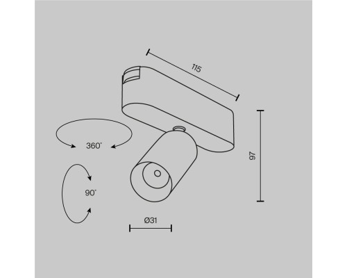 Трековый светильник Technical TR103-1-5W4K-M-W