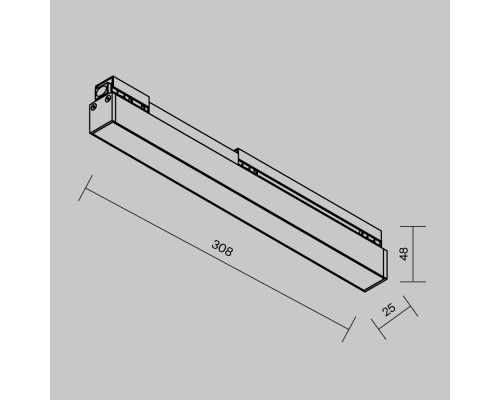 Уличный трековый светильник Outdoor O-TR02-1-S-12WB4K