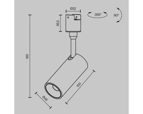 Трековый светильник Technical TR163-1-10W3K-M-B