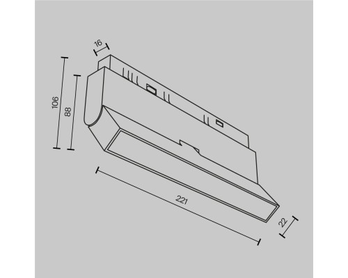 Трековый светильник Technical TR036-2-12W2.7K-B