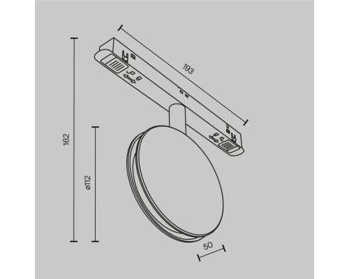 Трековый светильник Technical TR090-2-6W3K-B