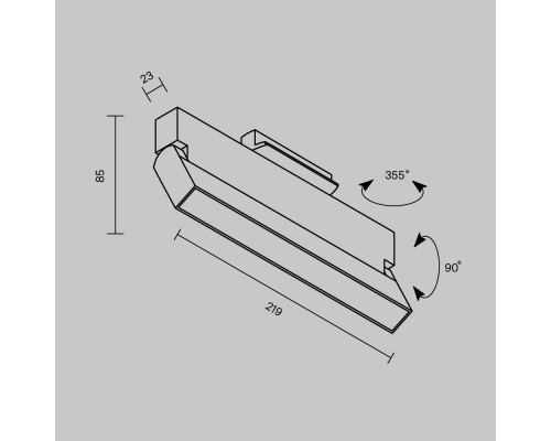 Трековый светильник Technical TR223-1-12WCCT-W-B