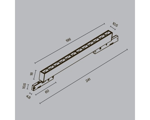 Трековый светильник Technical TR193-1-10W3K-M-B