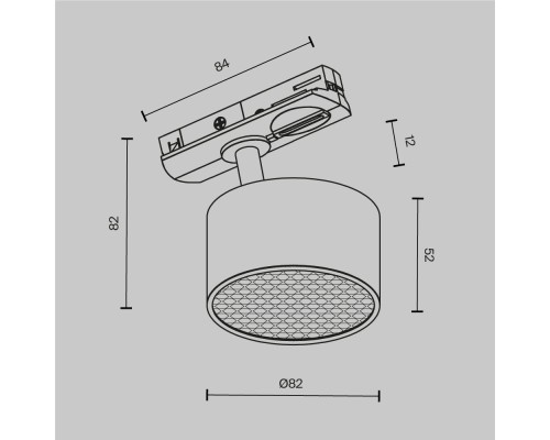 Трековый светильник Technical TR225-1-GX53-B