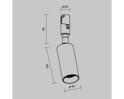 Трековый светильник Technical TR201-1-10W3K-M-B