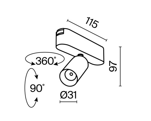 Трековый светильник Technical TR103-1-5W3K-M-W