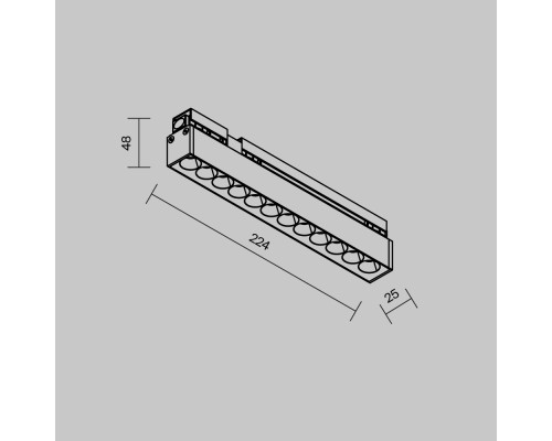 Уличный трековый светильник Outdoor O-TR02-2-S-12WB3K