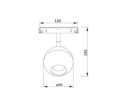 Трековый светильник Technical TR028-2-15W3K-B