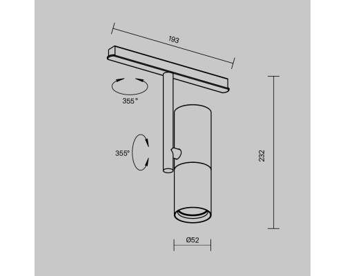 Трековый светильник Technical TR005-2-12W3K-BW