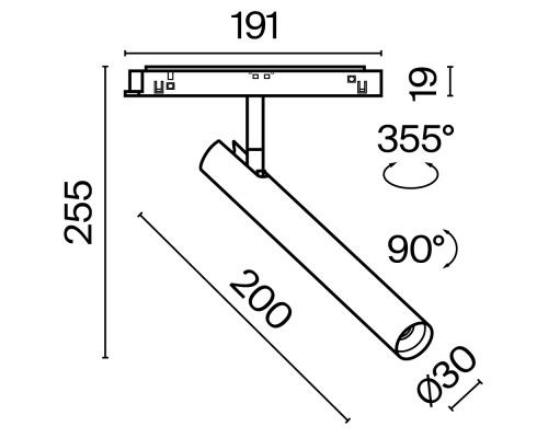 Трековый светильник Technical TR141-2-6W3K-M-W