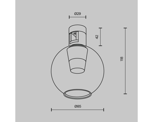Трековый светильник Technical TR148-1-3W4K-BS