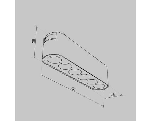 Трековый светильник Technical TR082-1-6W3K-M-B