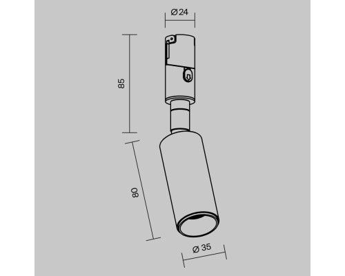 Трековый светильник Technical TR201-1-5W3K-M-B